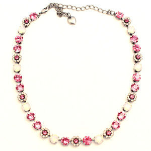 Swarovski Crystal Necklace, 8mm Rose Water Opal